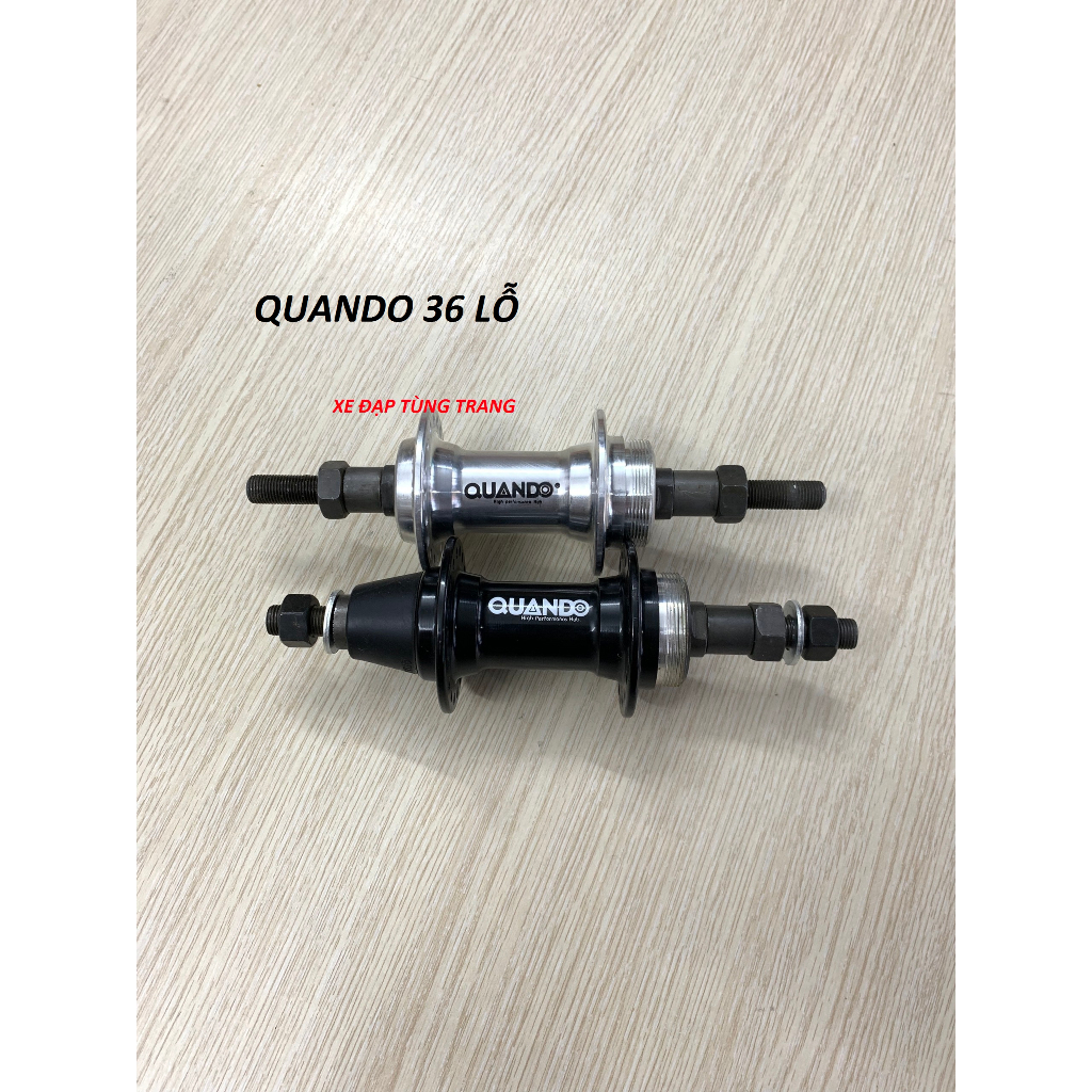 Hub / Đùm xe đạp sau trục đặc Den vặn QUANDO 36 Lỗ Phanh V / hợp kim nhôm Đài Loan .