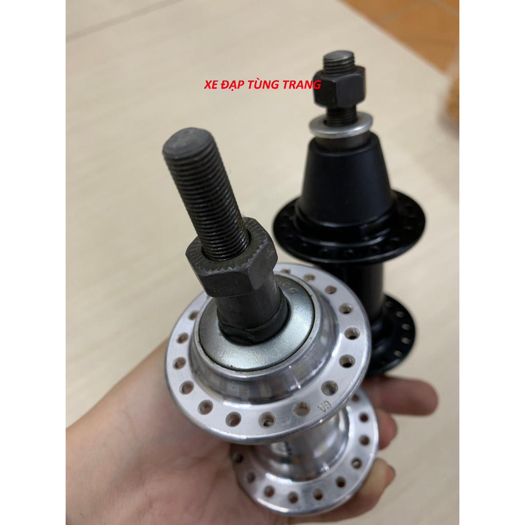 Hub / Đùm xe đạp sau trục đặc Den vặn QUANDO 36 Lỗ Phanh V / hợp kim nhôm Đài Loan .