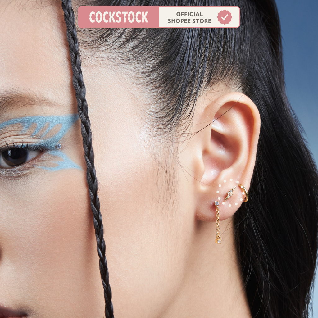 Khuyên tai 4 Diamonds Lightning Earring Cockstock