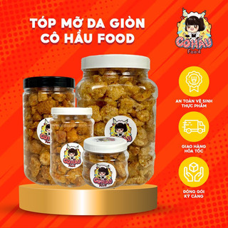 Tóp mỡ da giòn ăn kèm rim mắm tỏi Cô Hầu Food