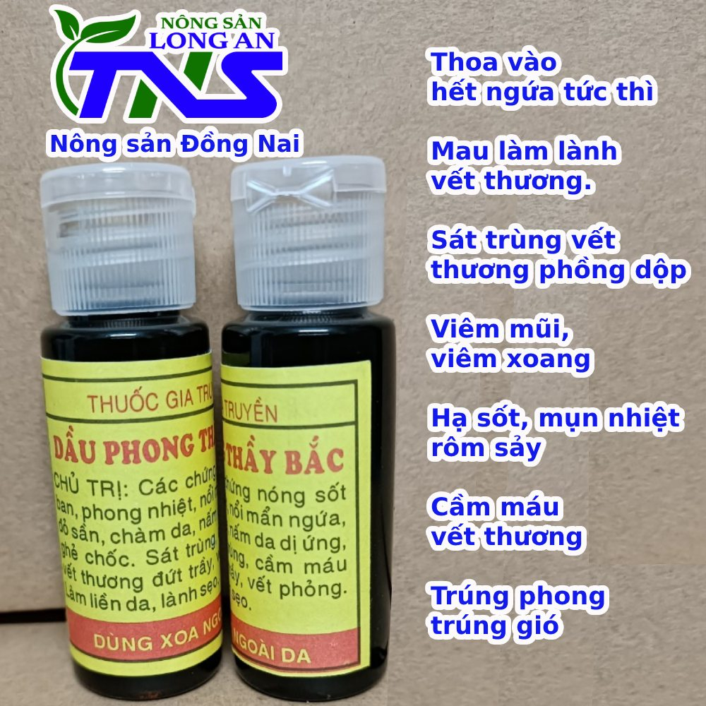 Dầu Phong Thầy Bắc Chợ Đồn - hết ngay cơn ngứa tức thì 15ml