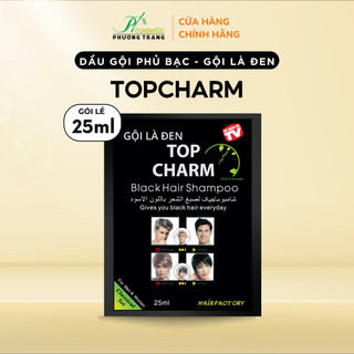 Dầu gội thảo dược phủ bạc tóc tại nhà topcharm - phủ bạc đen tóc, gội là đen gói lẻ