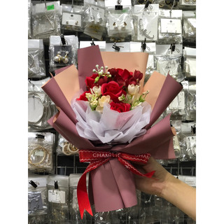 HOA SÁP , HOA LỤA BÓ CỰC XINH ( ảnh thật )