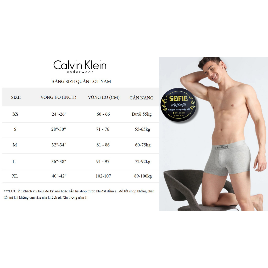 Set 3 Quần Brief Nam CALVIN KLEIN Modern Cotton Stretch 3 Pack Hip Brief - Sofie Authentic