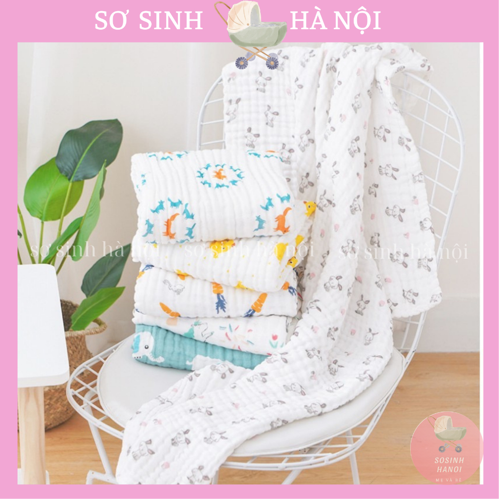 Khăn tắm xô cao cấp 6 lớp xuất nhật bé trai / bé gái