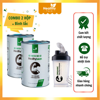 Combo 2 hộp bột protein healthybean hỗ trợ tăng cơ - đốt mỡ dạng lon
