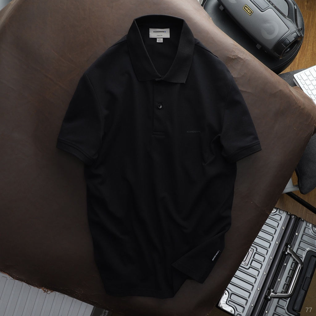 Áo polo nam tay ngắn Polo Premium Basics ICONDENIM Logo Printed LSS22 chất Cotton thấm hút tốt thanh lịch - PLID0077