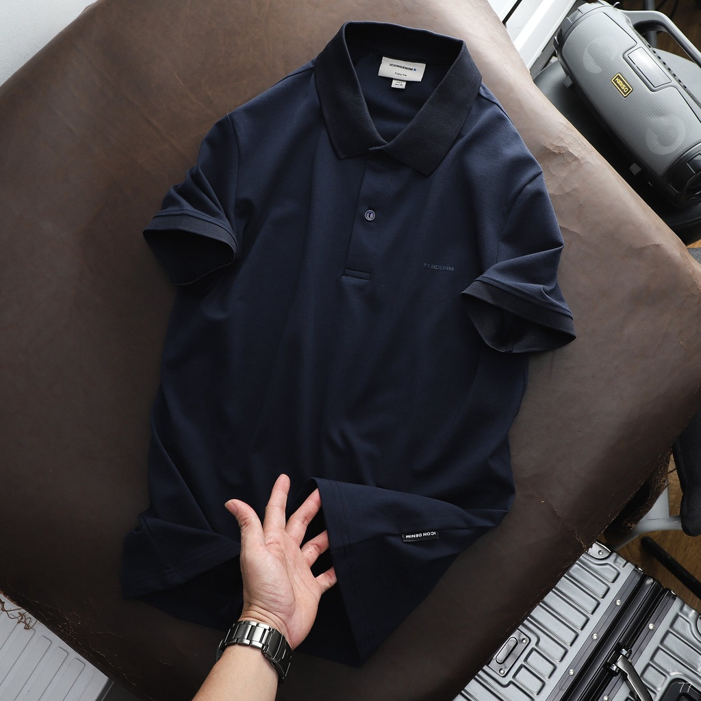 Áo polo nam tay ngắn Polo Premium Basics ICONDENIM Logo Printed LSS22 chất Cotton thấm hút tốt thanh lịch - PLID0077