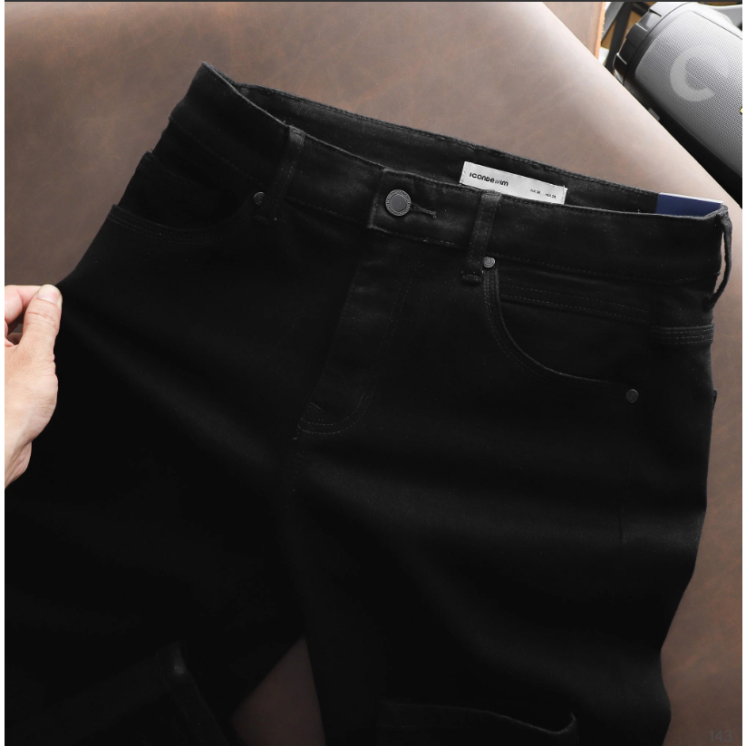 Quần jean nam Smart Jeans ICONDENIM Black Wash thoáng khí chuẩn form - QJID0143