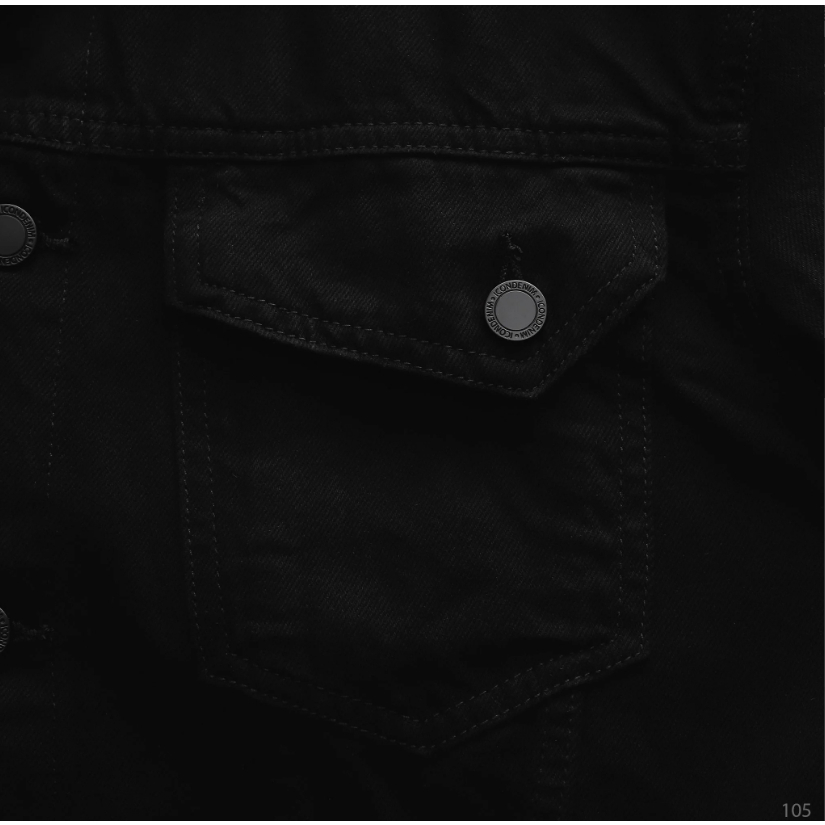 Áo khoác nam jeans ICONDENIM Regular Fit Black Wash chất denim dày dặn dáng regular thoải mái - AKID0105