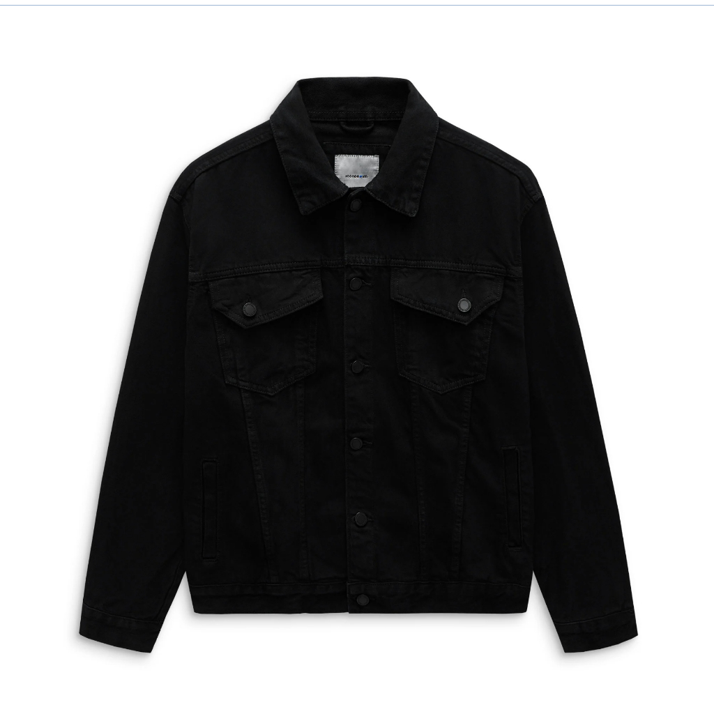 Áo khoác nam jeans ICONDENIM Regular Fit Black Wash chất denim dày dặn dáng regular thoải mái - AKID0105