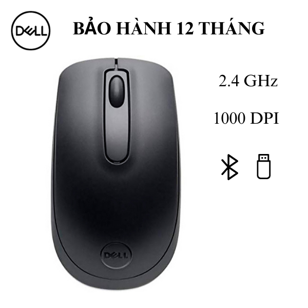 [CHÍNH HÃNG] Chuột WM118 Dell không dây 1000DPI (Wireless/Bluetooth). Bảo hành 12 tháng