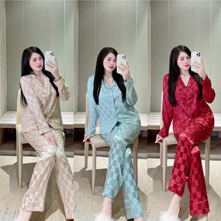 Bộ Lụa Gấm Tay dài Quần Dài