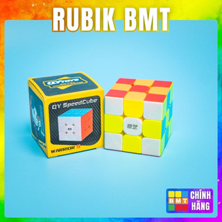 Rubik 3x3 QiYi Warrior S 3x3 Stickerless, Rubic 3 Tầng Không Viền Đồ Chơi Trí Tuệ Trẻ Em