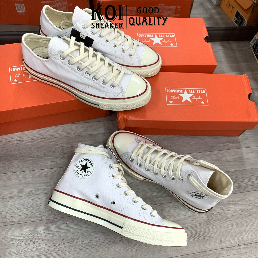Giày conver 70s chuck talor trắng loại cổ cao và thấp, giày cv 70s good quality - full box, ảnh thật