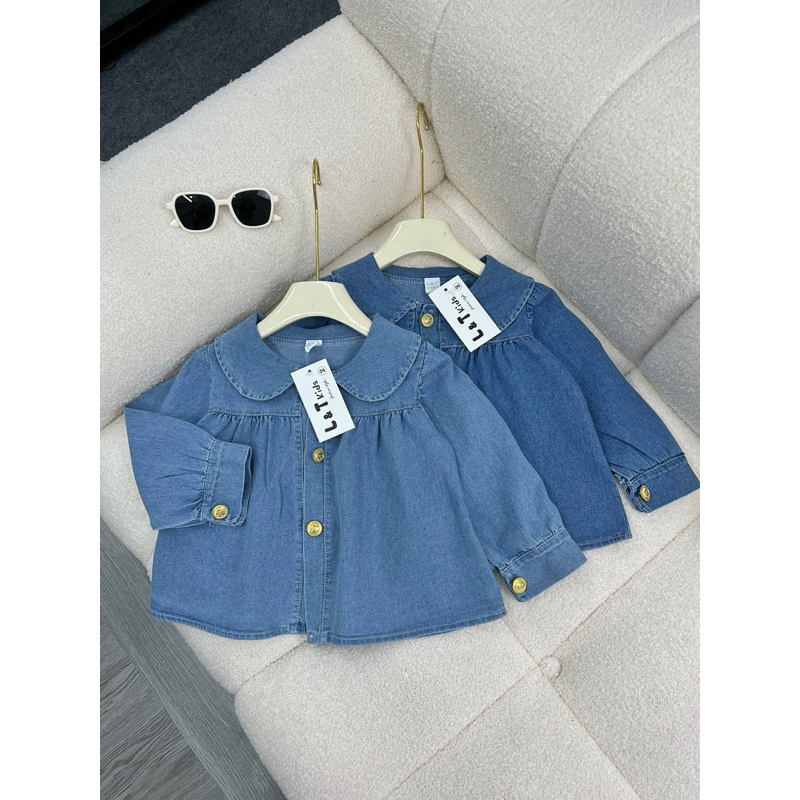 Set bộ kèm chân váy xếp ly cho bé gái