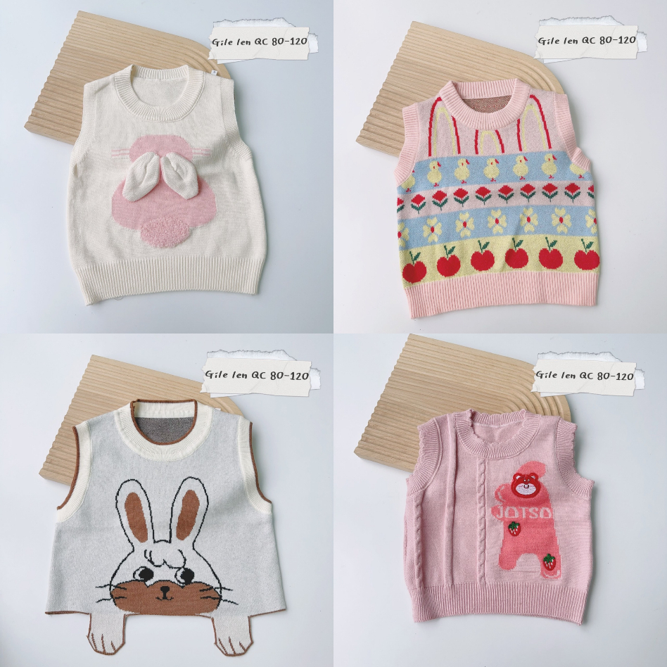 Áo ghi lê len cao cấp cho bé gái