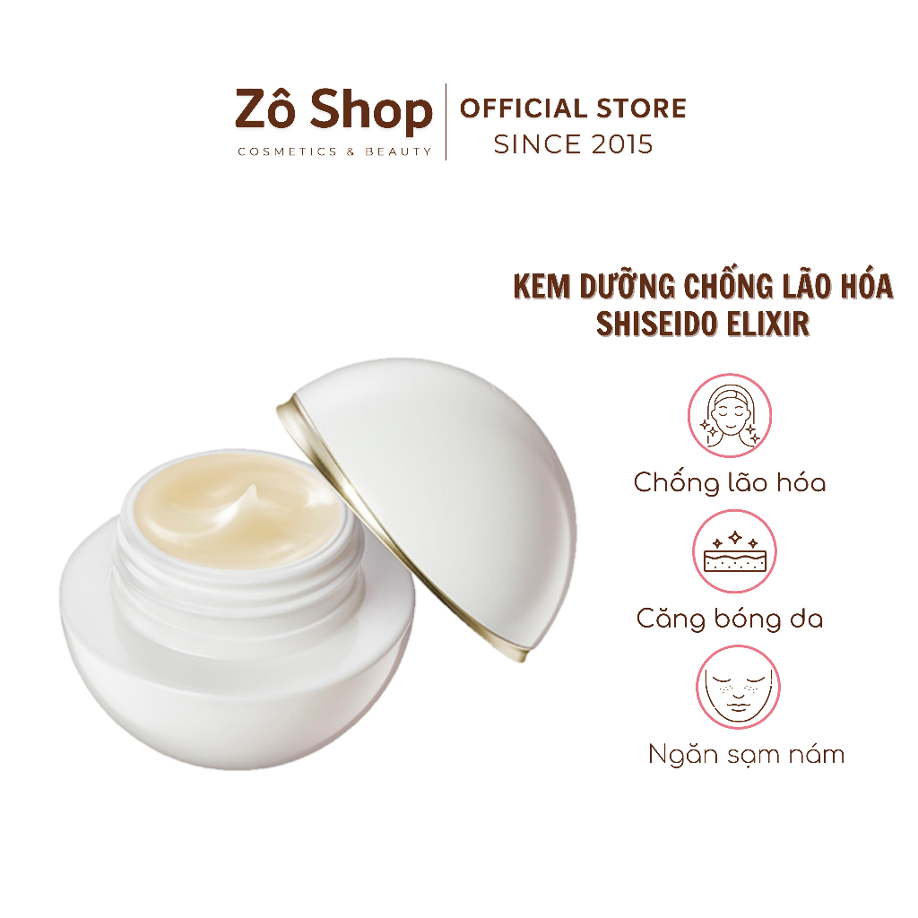 Kem Dưỡng Chống Lão Hóa, Căng Bóng Da Shiseido Elixir Bouncing Moisture Cream 50g