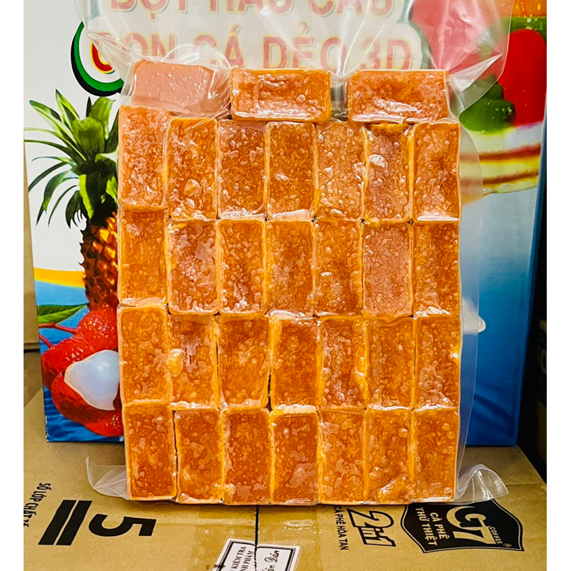 Đường tán cam và vàng dạng thỏi/dạng vuông gói