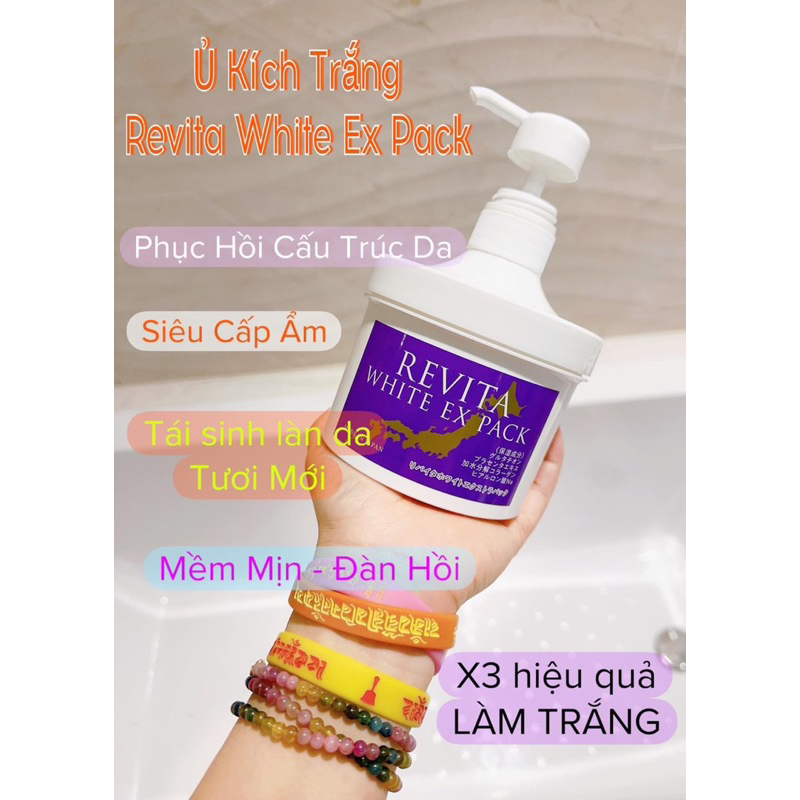 Mẫu Tím Bản Mới Revita White Ex Pack⭐ Ủ Trắng Sữa Chua Nhật Bản Balinese Yoghurt Pack chứa AHA 500g