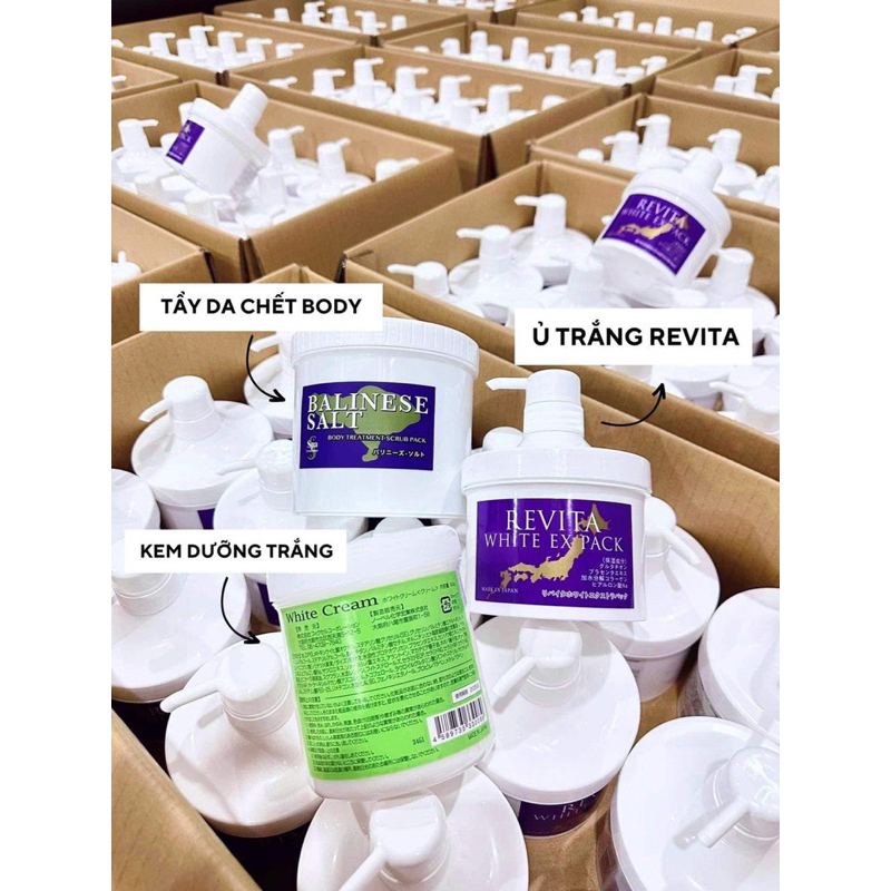 Mẫu Tím Bản Mới Revita White Ex Pack⭐ Ủ Trắng Sữa Chua Nhật Bản Balinese Yoghurt Pack chứa AHA 500g