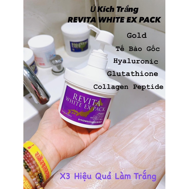 Mẫu Tím Bản Mới Revita White Ex Pack⭐ Ủ Trắng Sữa Chua Nhật Bản Balinese Yoghurt Pack chứa AHA 500g