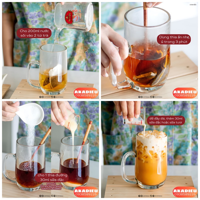 Trà Thái xanh, Trà Thái đỏ ChaTraMue Thái Lan Túi Lọc