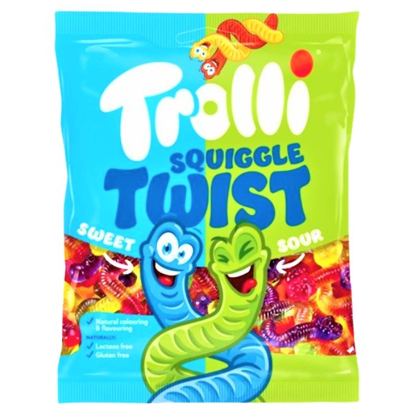 Kẹo Dẻo Trolli hình con sâu sinh đôi 100gram - Nội Địa Đức