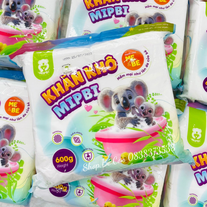 (MẪU MỚI) Khăn Vải Khô Đa Năng Cao Cấp MIPBI 600gr