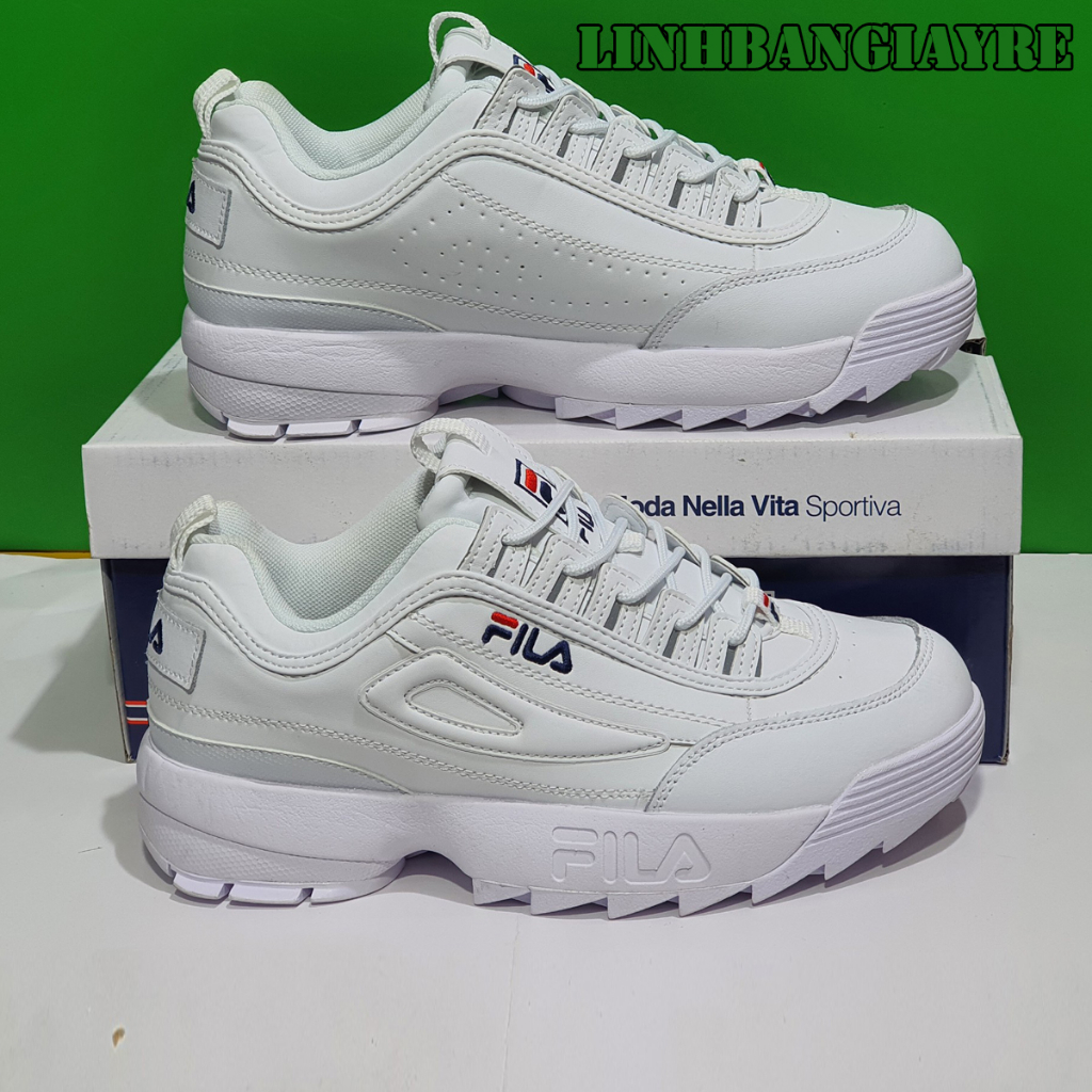 Giày Sneaker F.I.LA Disruptor 2, Hàng SC, Fullbox, Siêu Đẹp, Hack Dáng 6cm, Quảng Châu