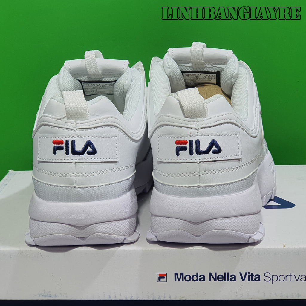 Giày Sneaker F.I.LA Disruptor 2, Hàng SC, Fullbox, Siêu Đẹp, Hack Dáng 6cm, Quảng Châu