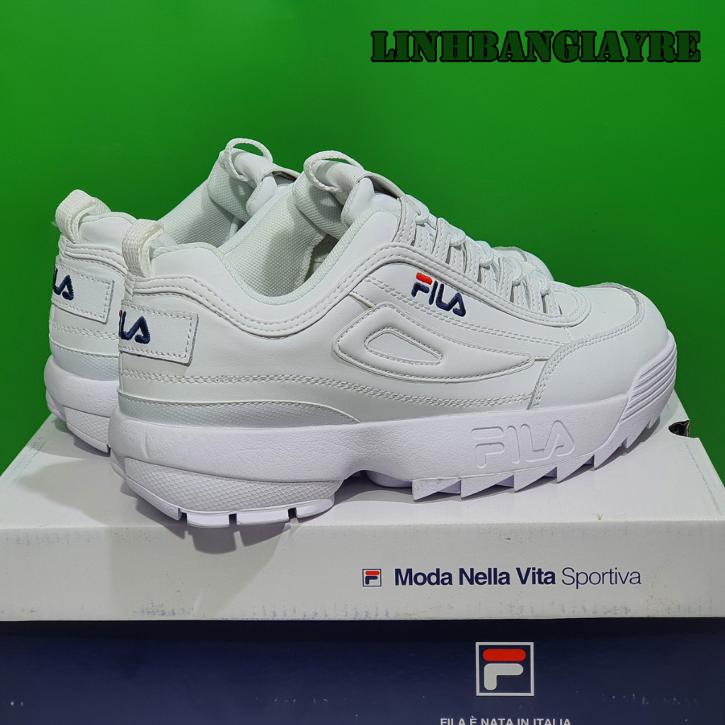 Giày Sneaker F.I.LA Disruptor 2, Hàng SC, Fullbox, Siêu Đẹp, Hack Dáng 6cm, Quảng Châu