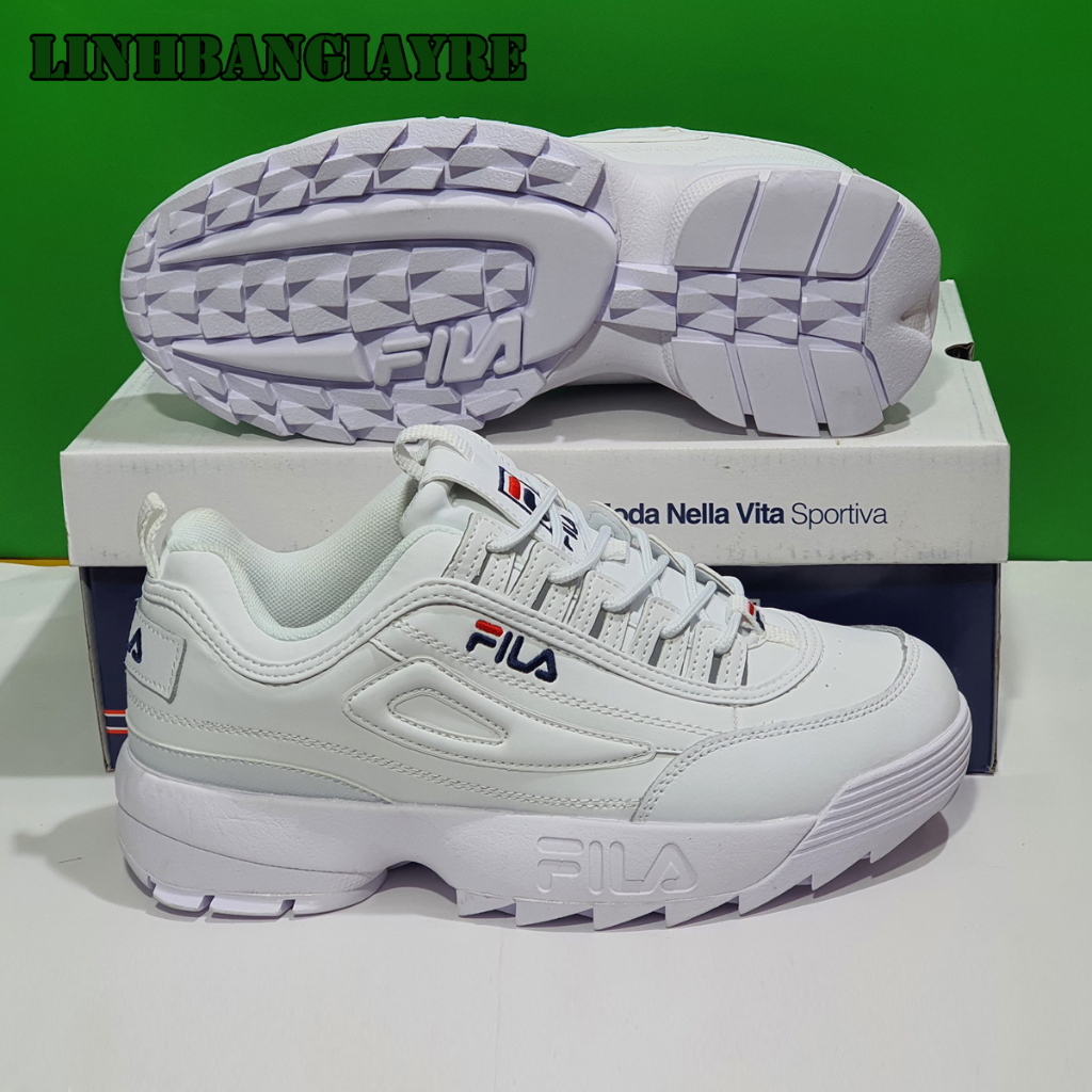 Giày Sneaker F.I.LA Disruptor 2, Hàng SC, Fullbox, Siêu Đẹp, Hack Dáng 6cm, Quảng Châu