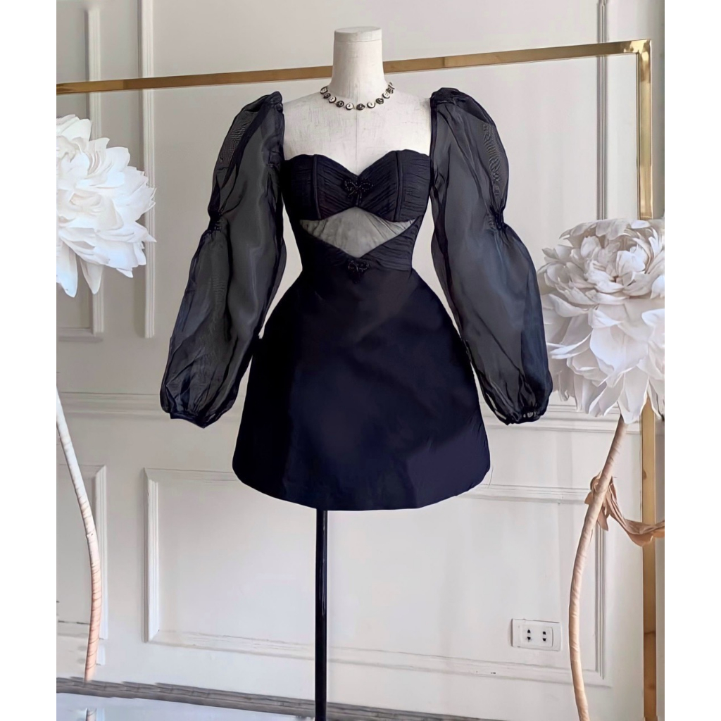 BIGSIZE HIẾU HIẾU - Đầm nữ thiết kế tay dài phối voan 55-95kg