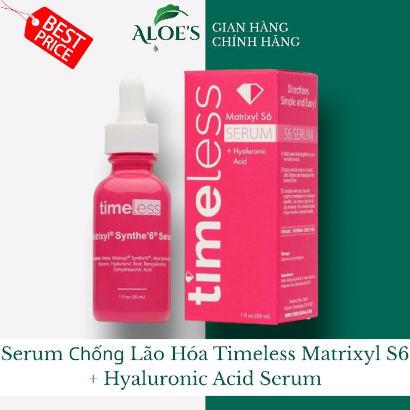 Tinh Chất Chống Lão Hóa Timeless Matrixyl S6 + Hyaluronic Acid Serum 30ml