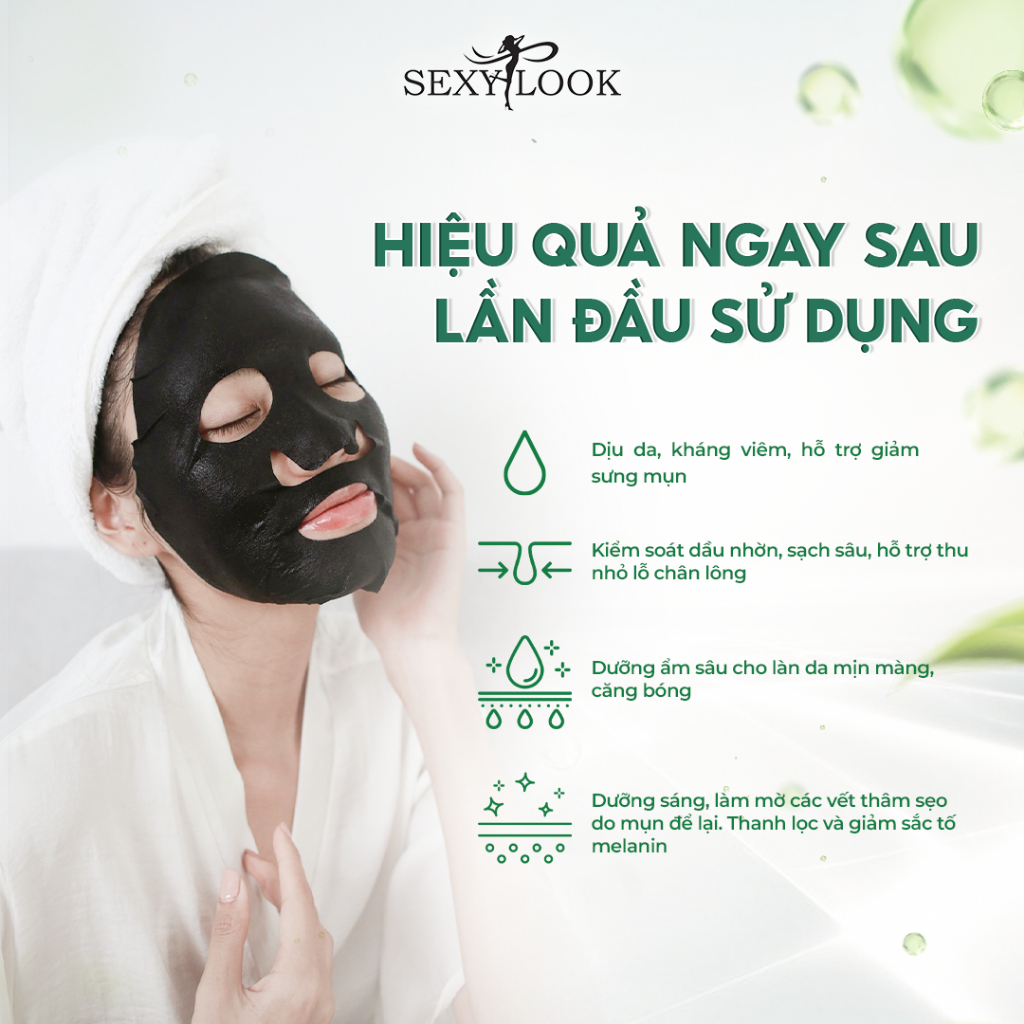 Combo 2 Hộp Mặt Nạ Đen Tràm Trà SEXYLOOK Kiểm Soát Dầu & Mụn