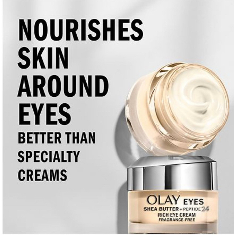USA_Kem dưỡng mắt Olay EYES SHEA BUTTER + PEPTIDE24 Rich Eye Cream