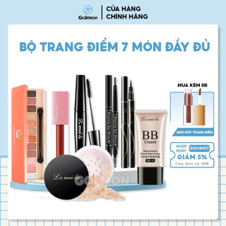 Bộ trang điểm nền đầy đủ makeup cơ bản kem lót, kem nền, che khuyết điểm, phấn phủ, highlight đi chơi GOLMON