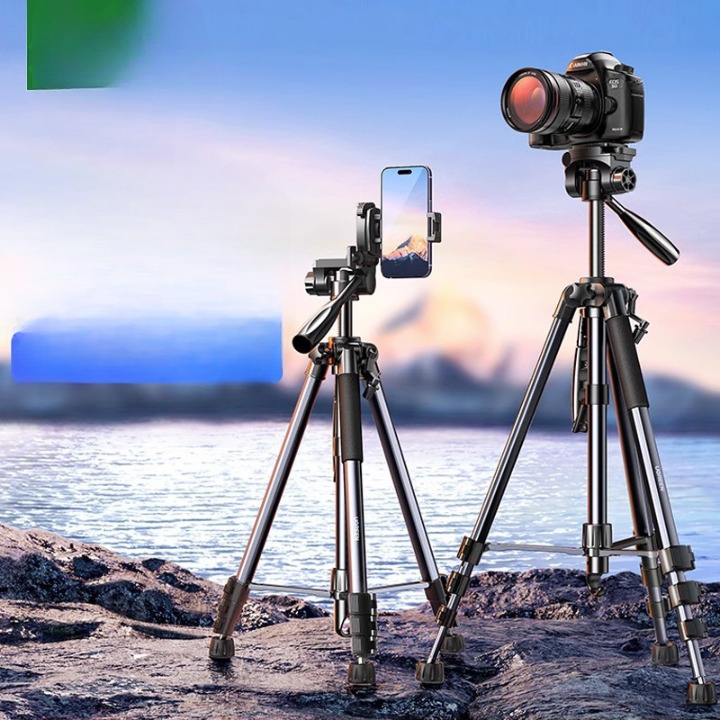 Gậy 3 chân chụp hình máy ảnh, điện thoại Tripod TF - 3110, Tripod chụp ảnh livetream, Chân đế điện thoại quay tiktok