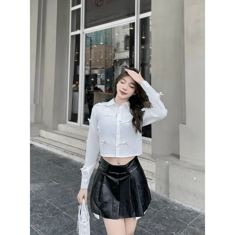 Emily Shirt - Áo sơ mi đính nơ thiết kế DTM
