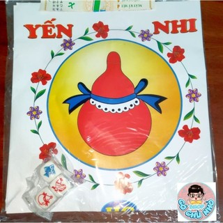 Bộ đồ chơi lắc bầu cua cá cọp xúc xắc bằng đá