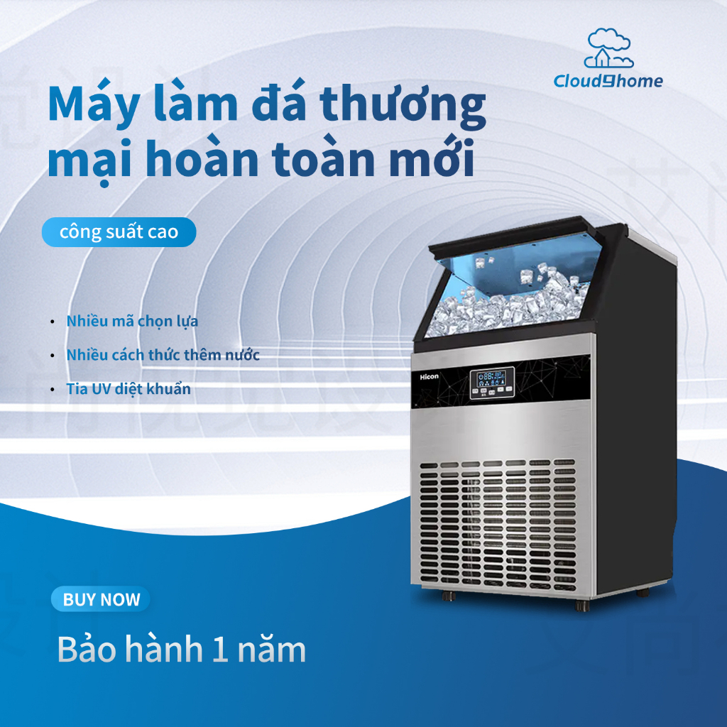 68/100KG HÀNG SẴN SHIP NHANH TRONG NGÀY Làm đá thương mại cỡ lớn Hicon dành cho các tiệm trà sữa đồ