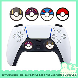 Nspro/ps4/ps5/xbox set 4 nút bọc dành cho analog tay cầm controller pocket monster ball
