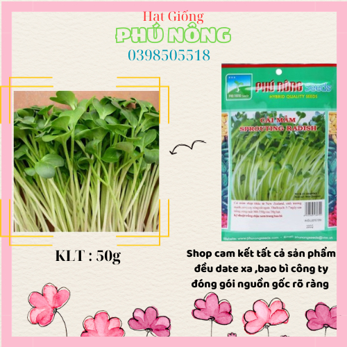 Hạt Giống Cải Mầm Phú Nông - Gói 50g-120g