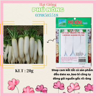 Hạt Giống Củ Cải Trắng Phú Nông 20 Gr Củ Mập Mạp Nhanh Cho Thu Hoạch