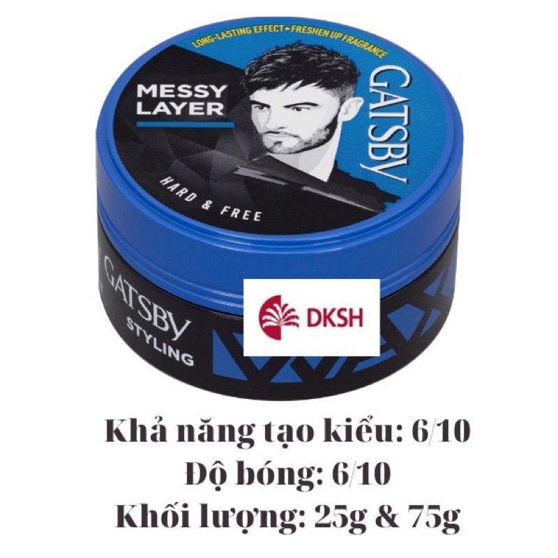 Wax sáp tạo kiểu tóc Gatsby Hair Styling 75g nhập khẩu Indonesia