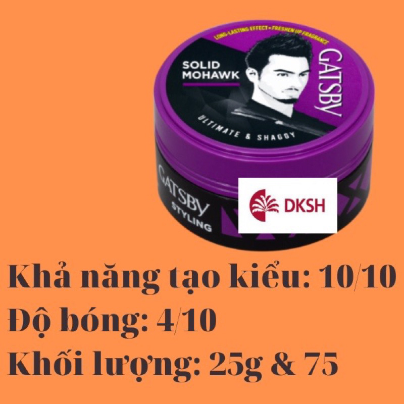 Wax sáp tạo kiểu tóc Gatsby Hair Styling 75g nhập khẩu Indonesia