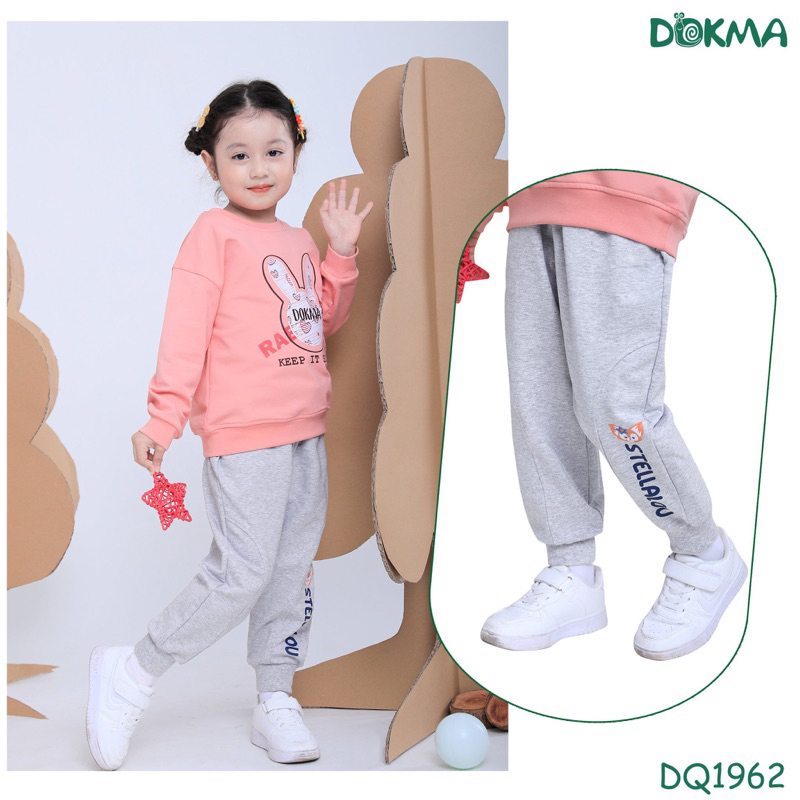 Áo dài tay bé trai, bé gái, quần dài cho bé Dokma vải cotton da cá dày vừa DA1988 DA1958 DQ1962