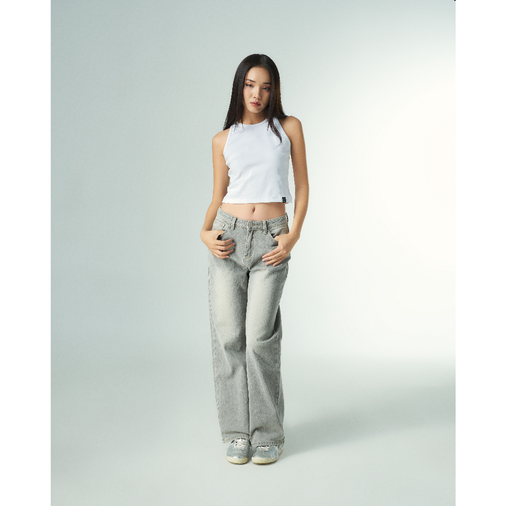 Quần Jeans Nữ Ống Rộng PRADIES Vintage