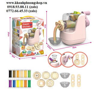 máy làm mì bằng đất sét cho bé (kèm 12 màu đất sét) - máy làm mì bằng đất sét